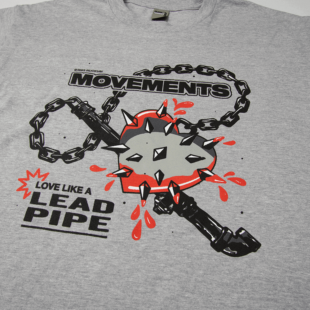 Love A Lead Pipe T-Shirt - Grey image 2