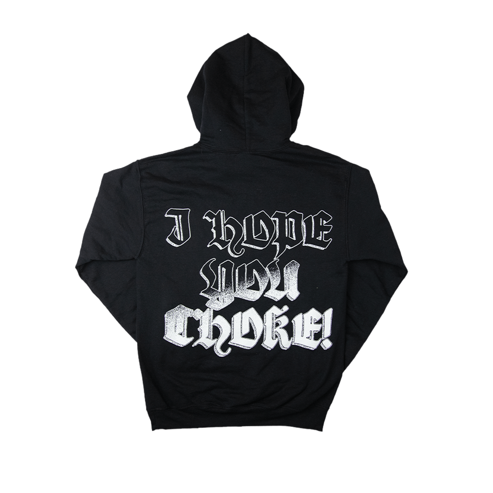 I Hope You Choke Hoodie - Black image 4
